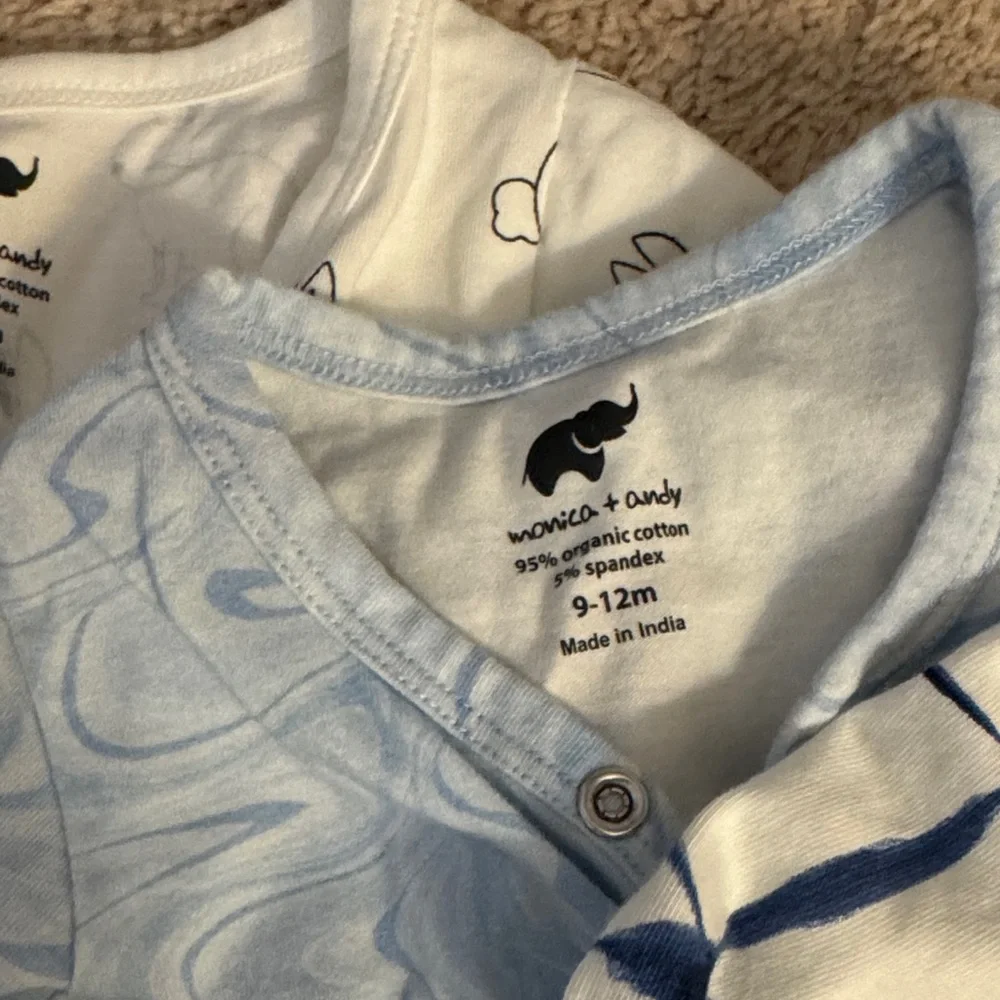 Cozy Kids Bodysuit Set - Navy and White - Picture 3 of 4